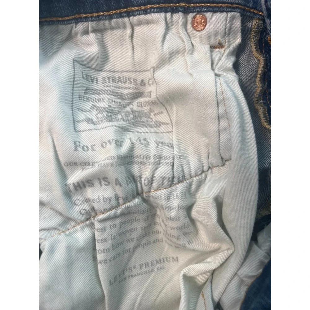 Levis Levi Big E Jeans Men's 32x30‎ Stretch 502 Premium Modern Leather Patch